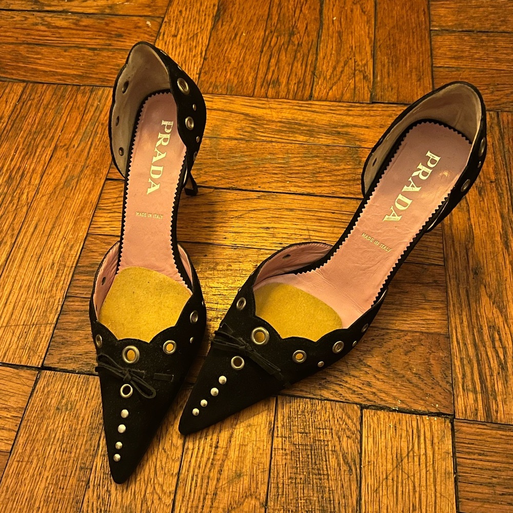 Prada eyelet heels size 39